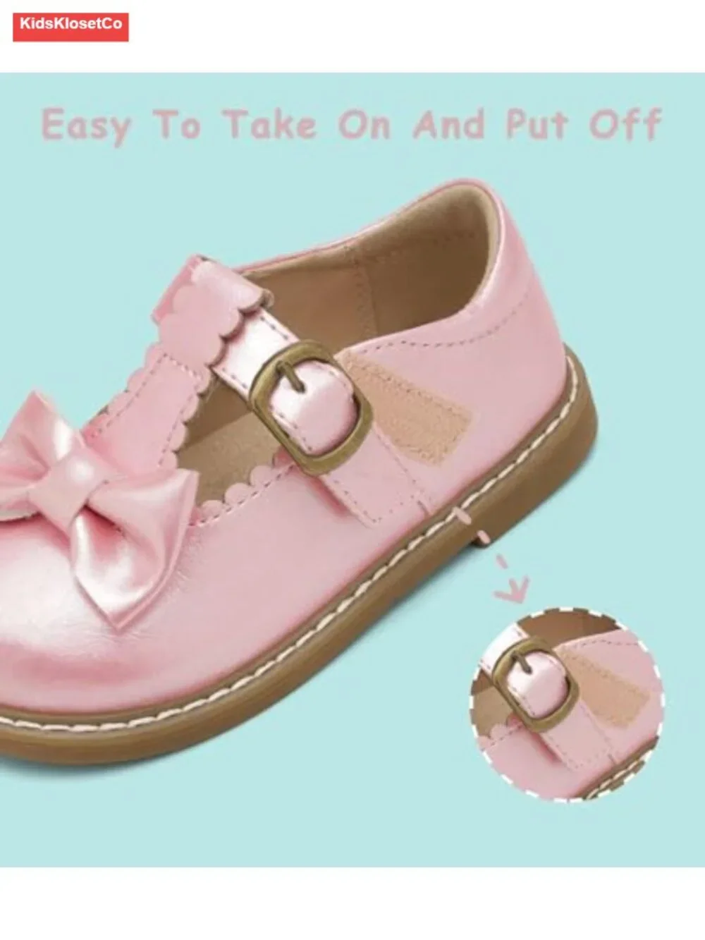 Toddler Girl Mary Jane Dress Shoes Hook & Loop Flats